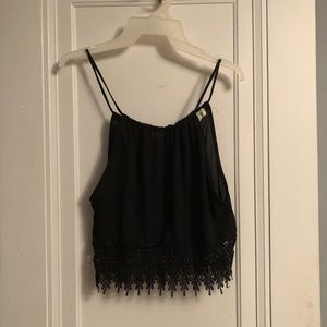 Black crop top
